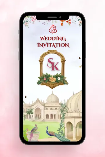Royal Palace Indian Wedding Digital Invitation
