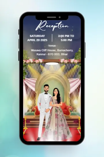 Modern Roayle Wedding Video Invitation 