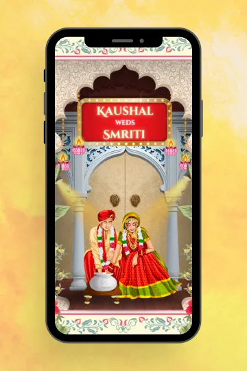 Cartoon Style Wedding Invite