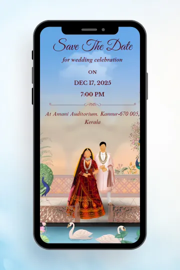 Save the Date Indian Wedding Invitation Digital