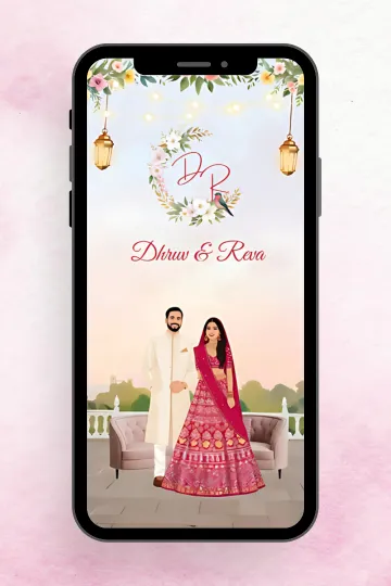 Royal Indian Wedding Invitation Digital