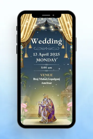 Radha Krishna Indian Wedding Invitation Video