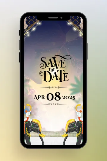 Elegant Save the Date Indian Digital Wedding Invitation