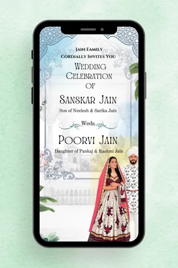 Classic Wedding Invitation Digital Personalized Online Card