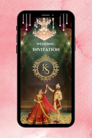 Royal Indian Digital Wedding Invitation Custom Online Ecard