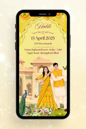 Festive All Ceremony Indian Wedding Invitation Custom Online for Whatsapp