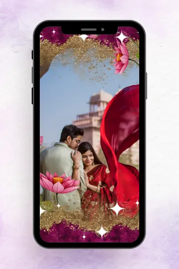 Romantic Hindi Wedding Video Invitation Digital Photo Based