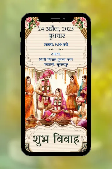 Elegant Shaadi Celebration Video Invitation in Hindi