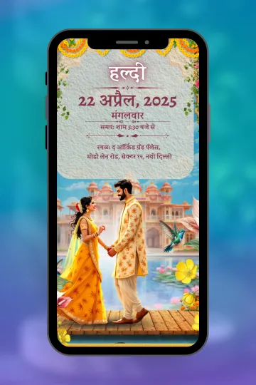 Palace Wedding Video Invitation in Hindi