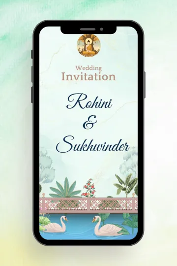 A Bond Beyond Lifetimes Buddhist Wedding Invitation