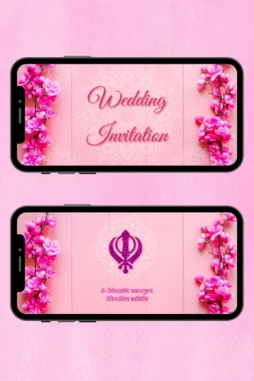 Punjabi Sikh Wedding Save The Date Digital Invitation