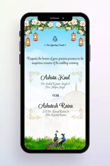 Elegant Sikh Couple Wedding Video Invitation