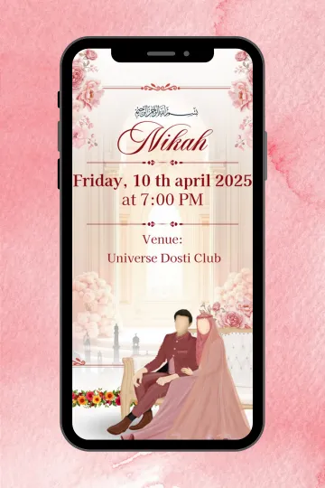 Royal Wedding Invitation Nikah Video Card