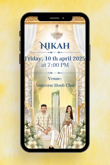 Animated Wedding Invitation Nikah Video E-Card