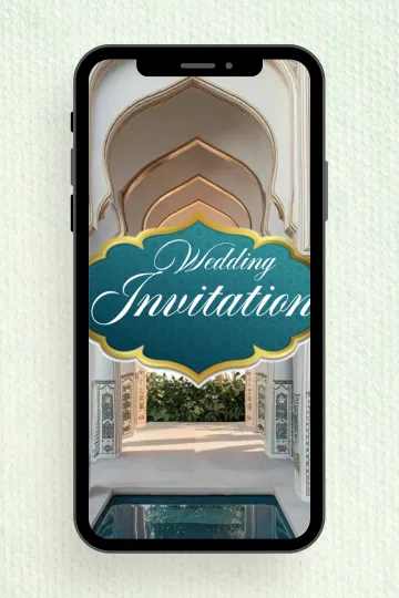 Modern Islamic Wedding Invitation Nikah E-Invite