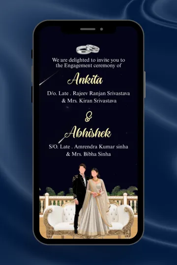 Ring Ceremony Video Invitation Stylish Designs