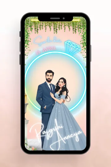 Caricature Engagement Invitation Video