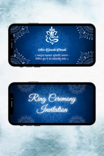 Modern Engagement Video Invitation Indian Engagement Invite