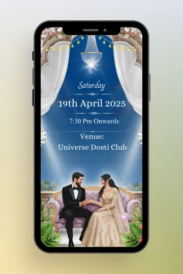 Unique Engagement Video Invitation Online Ceremony Invite