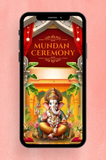 First Milestone Celebration Cute & Traditional Mundan Invitation