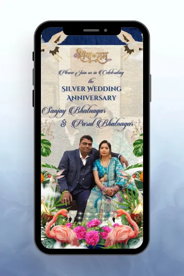 Photo Based Wedding Anniversary Invitation